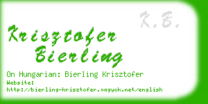 krisztofer bierling business card